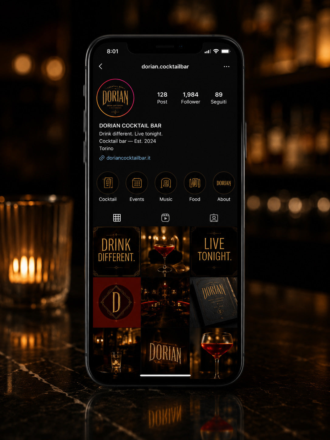 DORIAN - BRAND IDENTITY COCKTAIL BAR