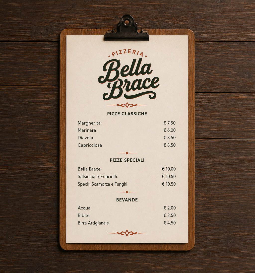 BELLA BRACE - BRAND IDENTITY PIZZERIA