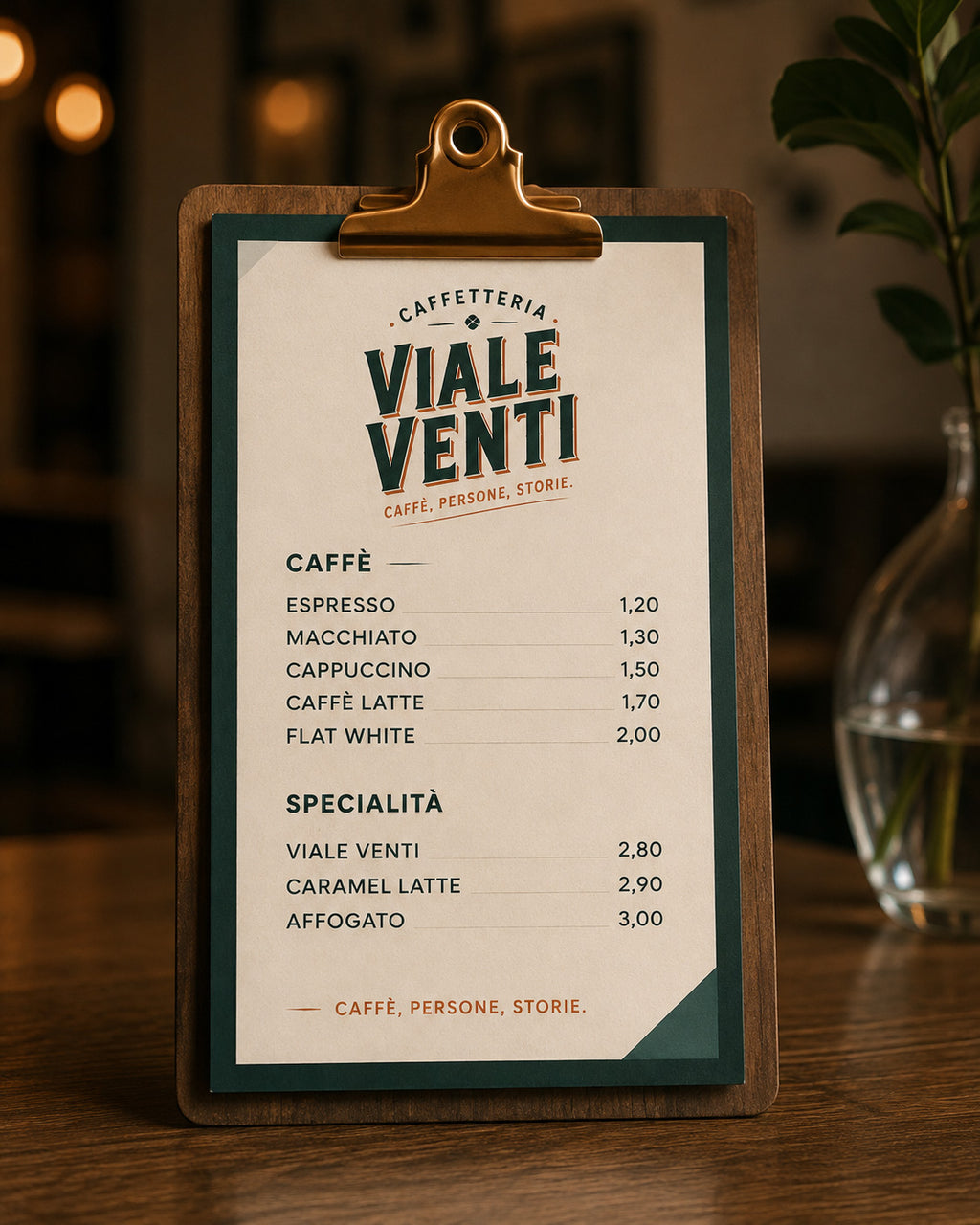 VIALE VENTI - BRAND IDENTITY CAFFETTERIA BAR