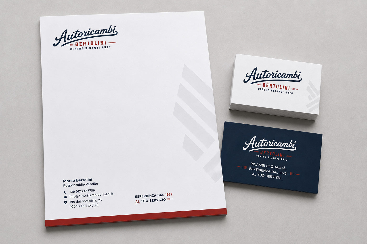AUTORICAMBI BERTOLINI - BRAND IDENTITY CENTRO AUTORICAMBI