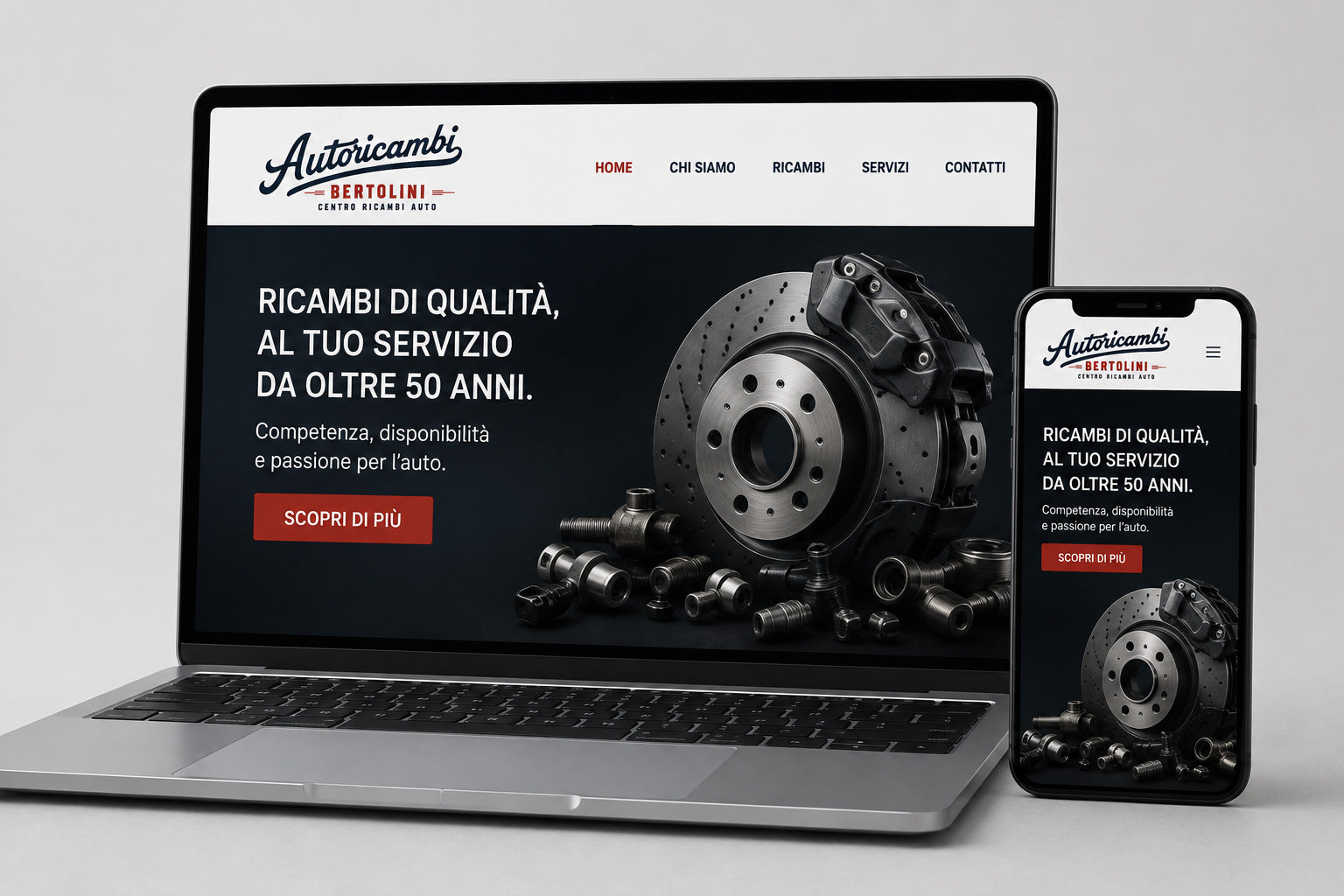 AUTORICAMBI BERTOLINI - BRAND IDENTITY CENTRO AUTORICAMBI
