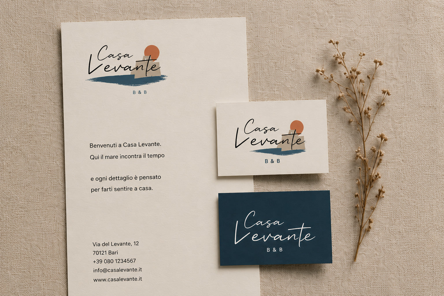 CASA LEVANTE - BRAND IDENTITY B&B