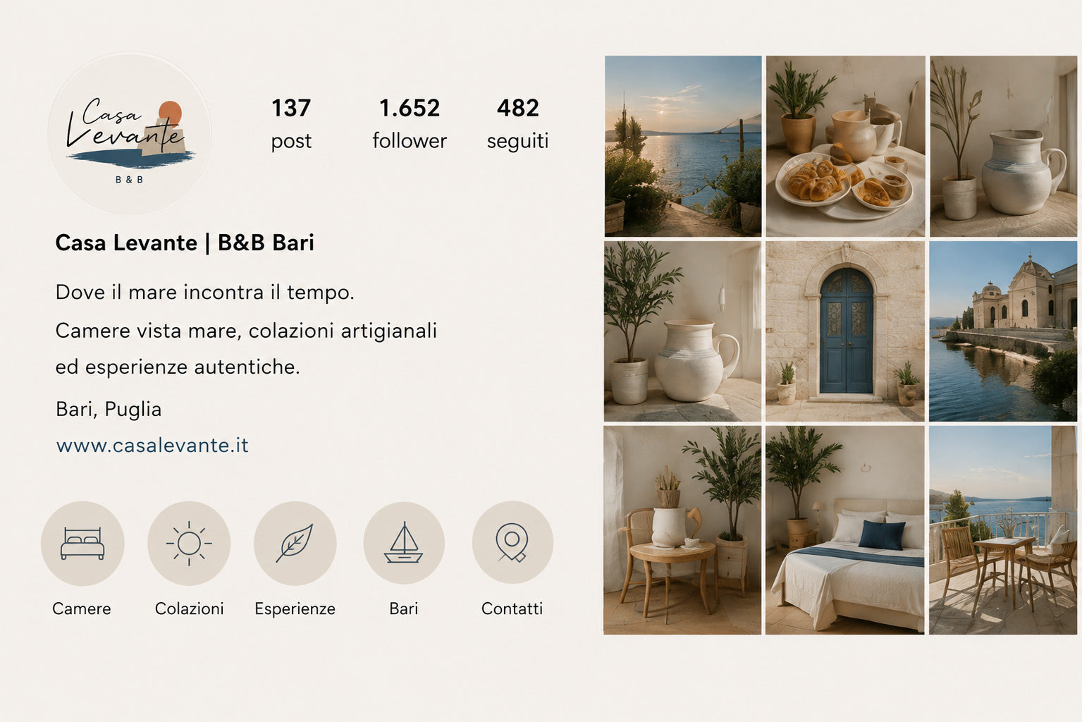 CASA LEVANTE - BRAND IDENTITY B&B