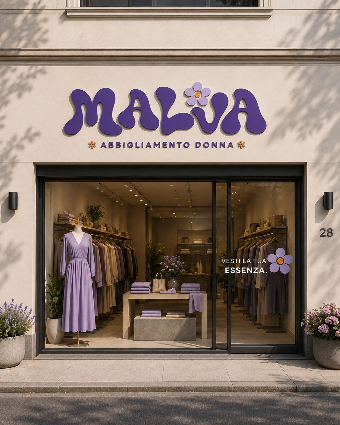 MALVA - BRAND IDENTITY NEGOZIO ABBIGLIAMENTO DONNA