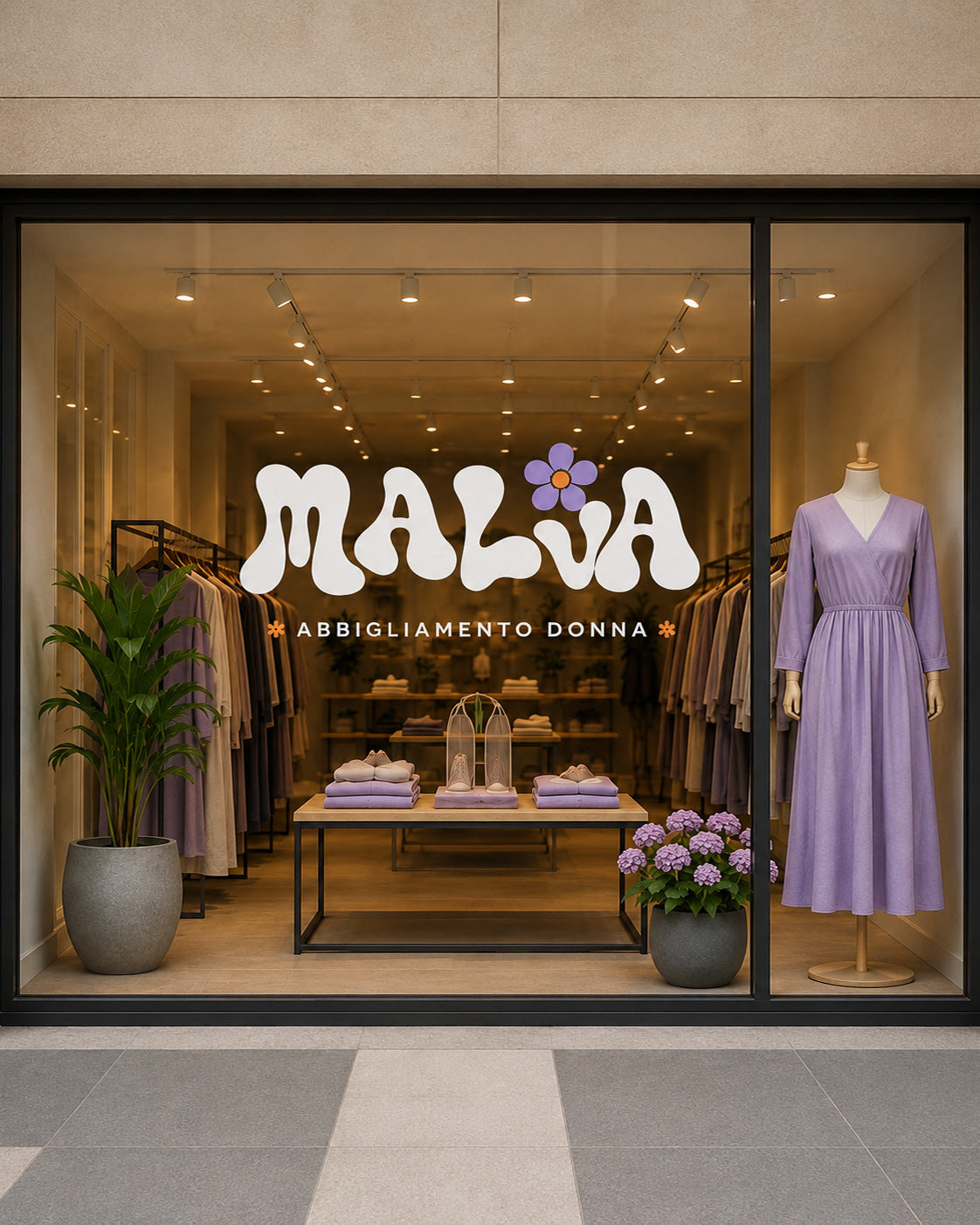 MALVA - BRAND IDENTITY NEGOZIO ABBIGLIAMENTO DONNA