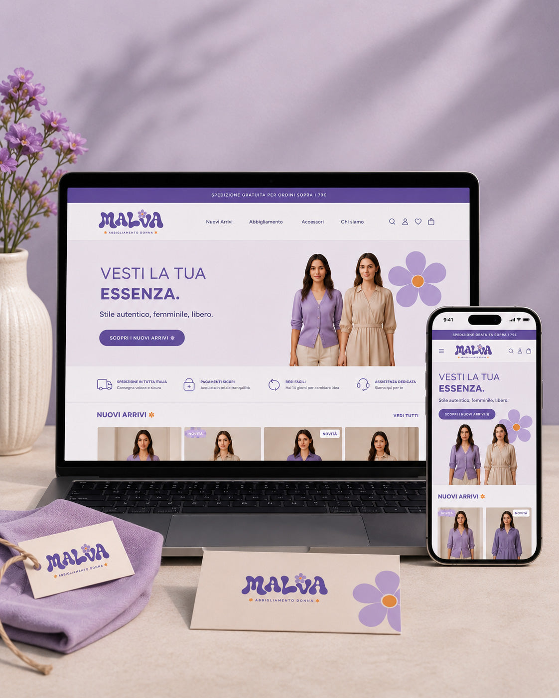 MALVA - BRAND IDENTITY NEGOZIO ABBIGLIAMENTO DONNA