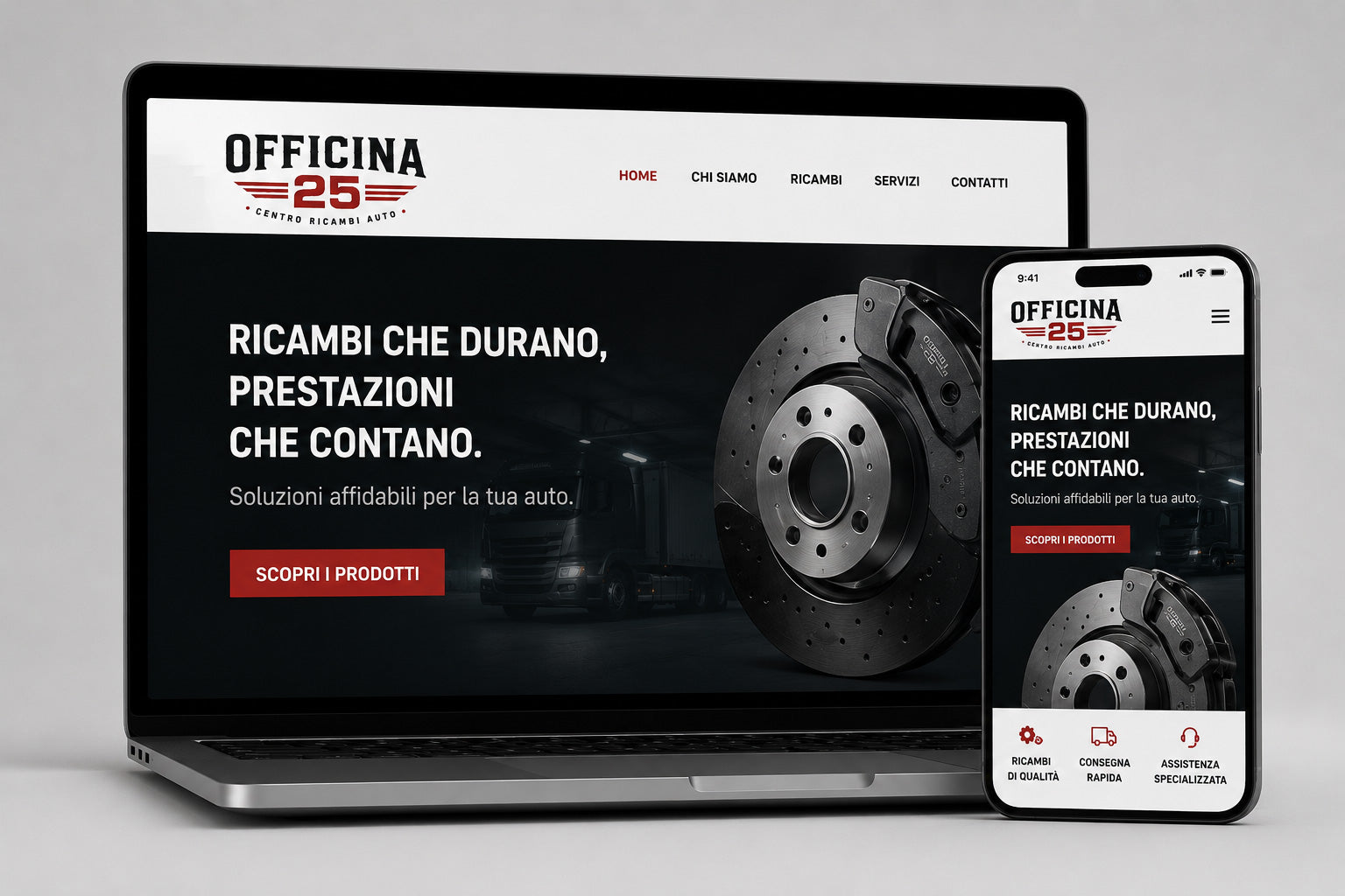 OFFICINA 25 - BRAND IDENITY CENTRO RICAMBI AUTO