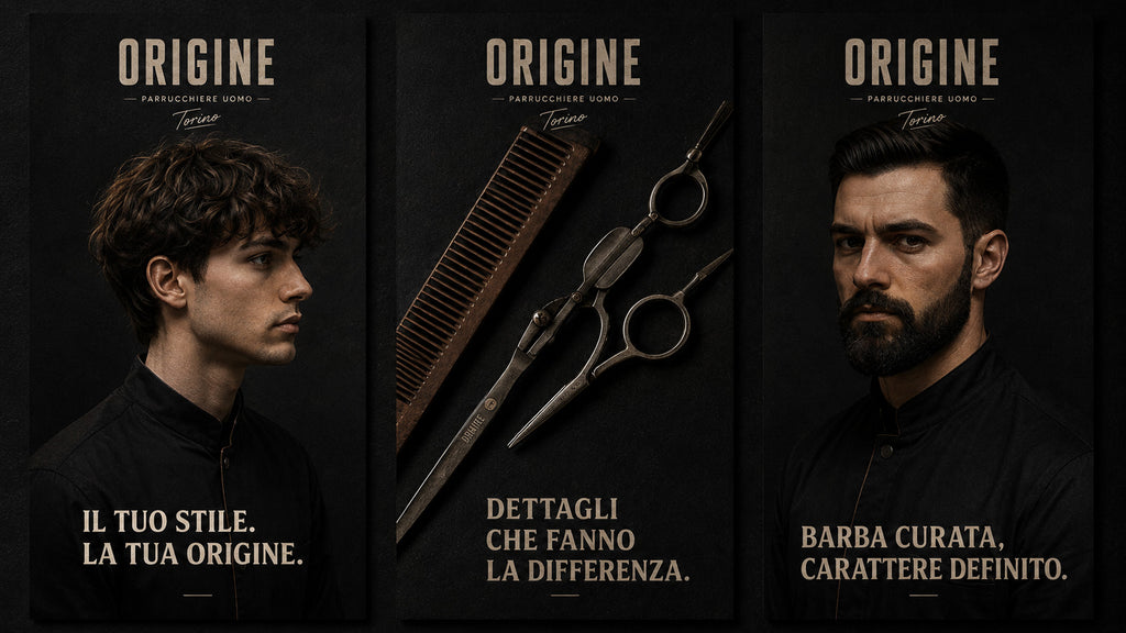 ORIGINE - BRAND IDENTITY PARRUCCHIERE UOMO