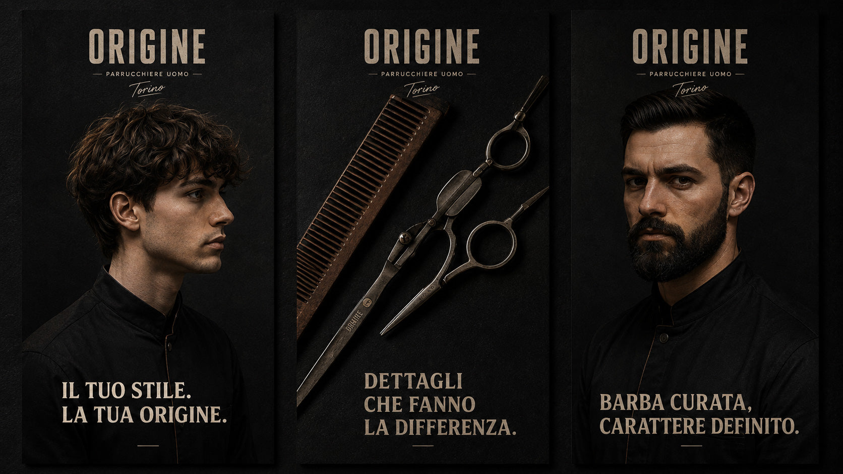 ORIGINE - BRAND IDENTITY PARRUCCHIERE UOMO