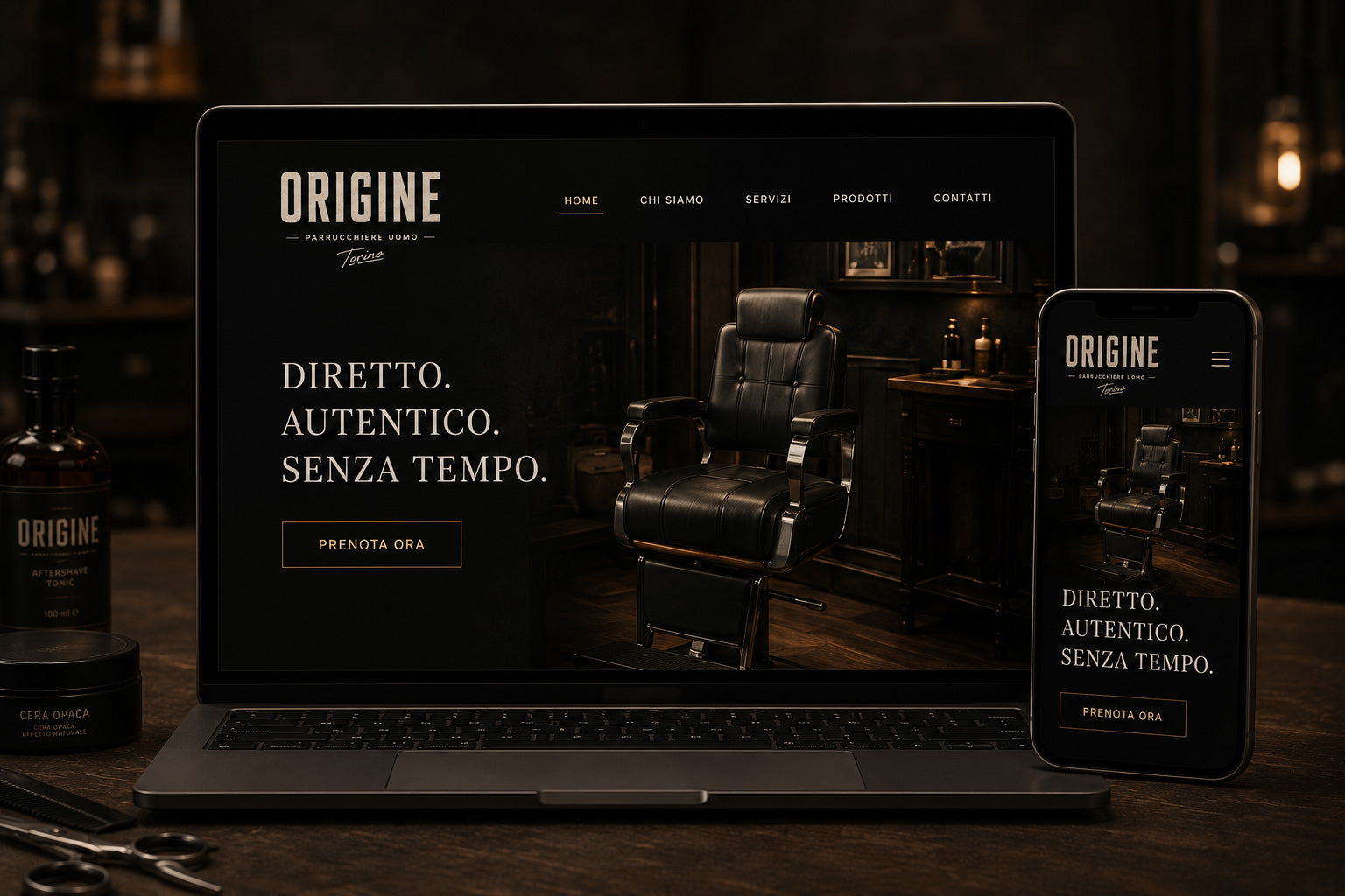 ORIGINE - BRAND IDENTITY PARRUCCHIERE UOMO