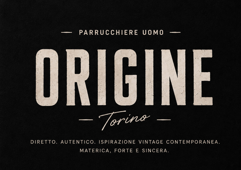 ORIGINE - BRAND IDENTITY PARRUCCHIERE UOMO